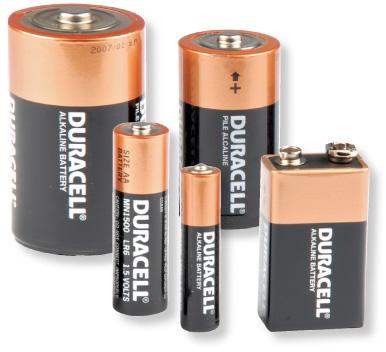 Duracell Alkaline Batteries, Size : AA, AAA, 9V