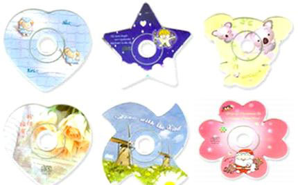Shaped CD and DVD