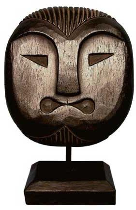 Wooden Mask Pedestal