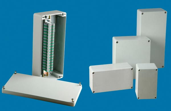 Rectangular Coated Aluminium Aluminum Junction Box, for Electronics, Pattern : Plain