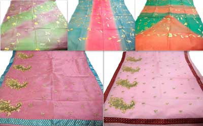 Embroidered Super Nett Sarees