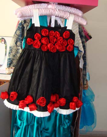 black red frock