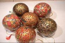 Paper Mache Christmas Balls