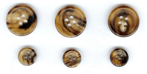 Round Buffalo Horn Mottled Buttons, for Garments, Style : Fashionable