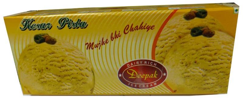 Kesar Pista Ice Cream Bricks