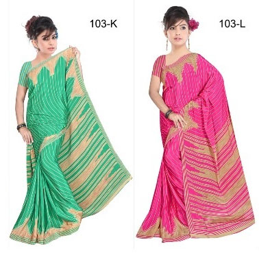 Printed Uniform sarees