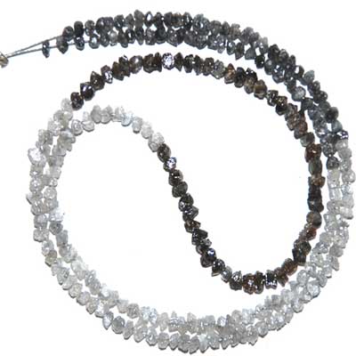White Mixed Rough Diamond Beads