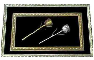 Item Code - LS-176 Silver &amp;amp; Golden Rose Wall Frame