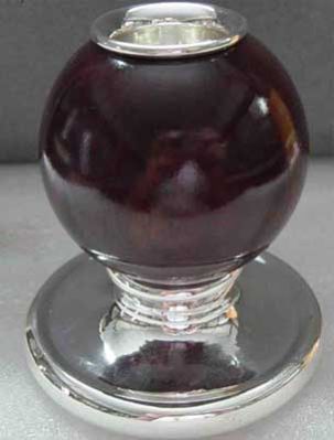 Round Candle Stand With Rose Wood