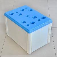 Plastic battery container