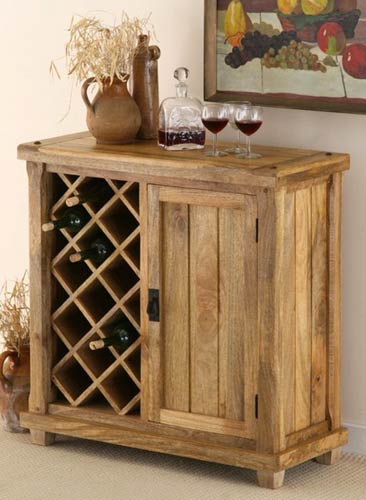 Solid Wood  Bottle Stand