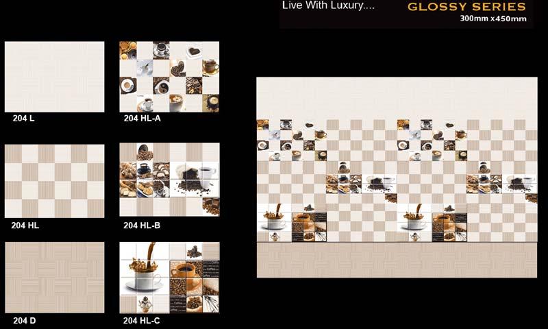 Digital Ceramic Wall Tiles for Kitchen, Size : 30x30cm, 40x40cm, 6x6 Inch, 8x12 Inch, Multisizes
