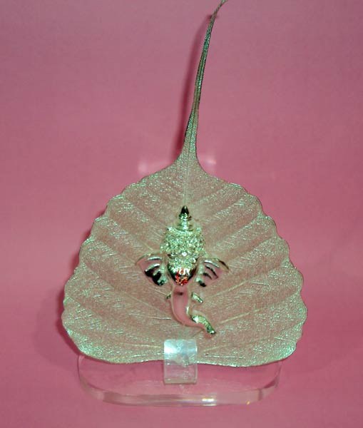 Silver Plated Pepal Leaf Ganesh, Style : Modern