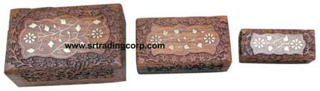 Carved Wooden Boxes - 04