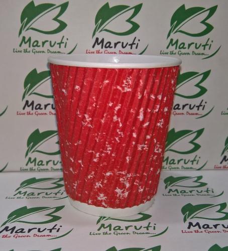 200ml Disposable Ripple Paper Glasses