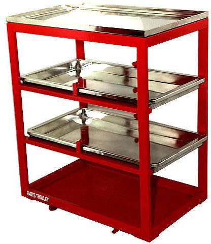 Polished Stainless Steel Trolley, for Engineering industry, Chemicals industry, Automation industry, Automobile industry