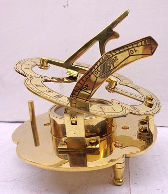 Antique Look Brass Sundial Compass