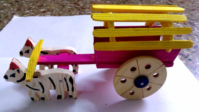 Handcrafted Wooden Bullock Cart