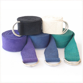 Cotton Yoga Straps, Color : Blue, Purple, Green, Black