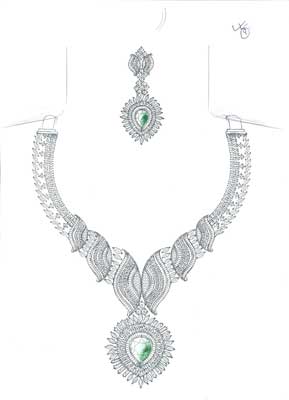 Diamond Necklace Set