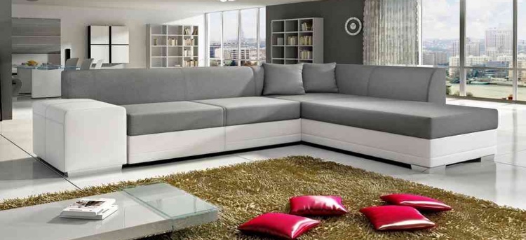 Wood Contemporary L Shaped Sofa, for In Living Room, Size : 190 x 108 x 75, 118 x 118 x 75, 150 x 108 x 75 cm etc.