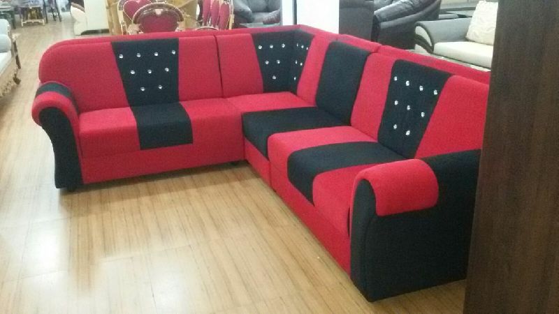 Wood Diamond L Shaped Sofa, for In Living Room, Size : 190 x 108 x 75, 118 x 118 x 75, 150 x 108 x 75 cm etc.