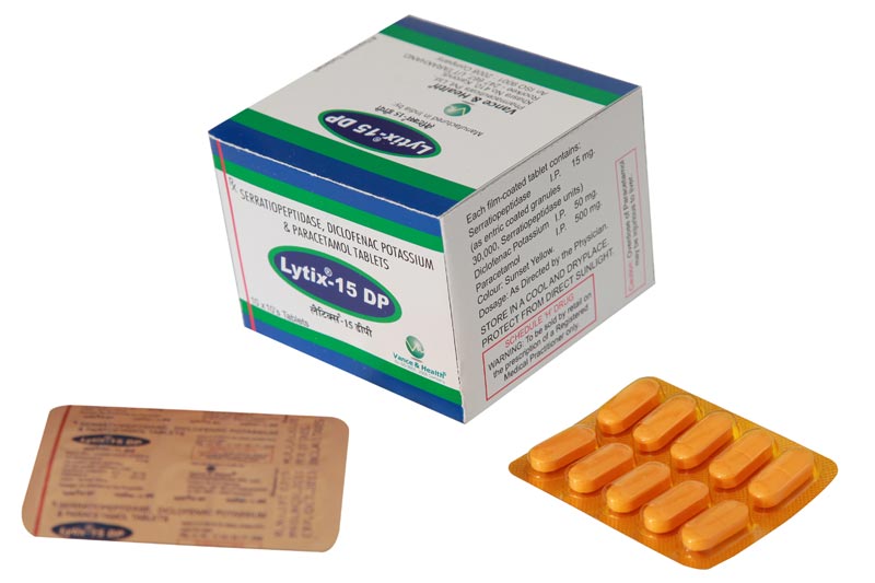 Serratiopeptidase Diclofenac Sodium Paracetamol Manufacturer