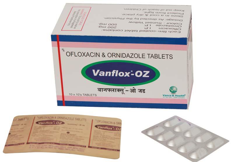 Vanflox-oz (ofloxacin 200mg + Ornidazole 500mg)