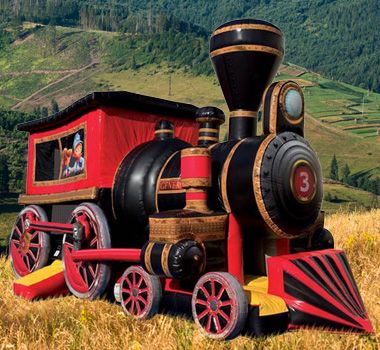 Inflatable Train Slide Combo