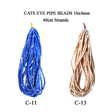 Cats Eye Pipe Beads - CB-001