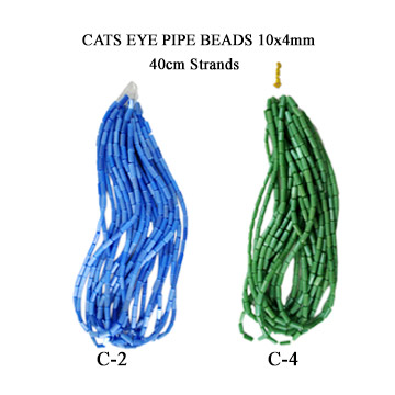 Cats Eye Pipe Beads - CB-002