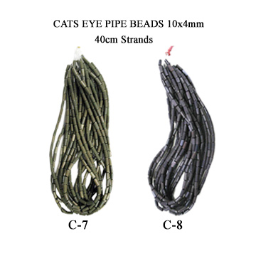 Cats Eye Pipe Beads - CB-004