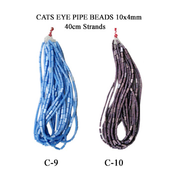 CB-005 Cats Eye Pipe Beads