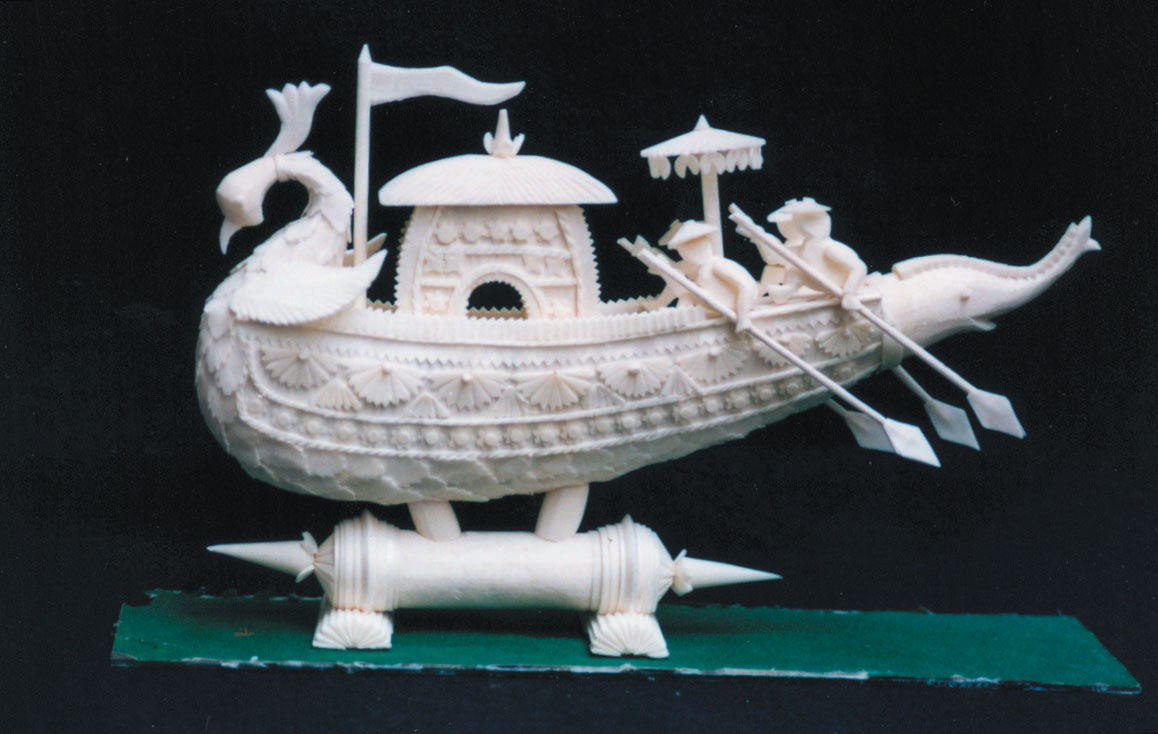 Polished Marble Ship, for Decoration, Style : Antique