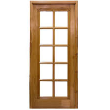 wooden glass doors