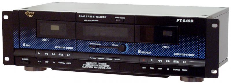 Pyle Pro Pt649d Dual Cassette Deck