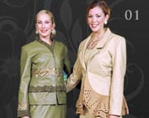 Women Knit Leather Suit