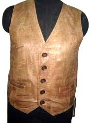 Ladies Sleeveless Leather Jacket