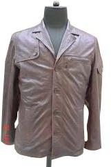Mens Safari Look Leather Jacket