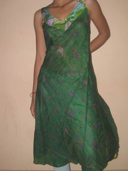 Silk Tunic, Color : dark green