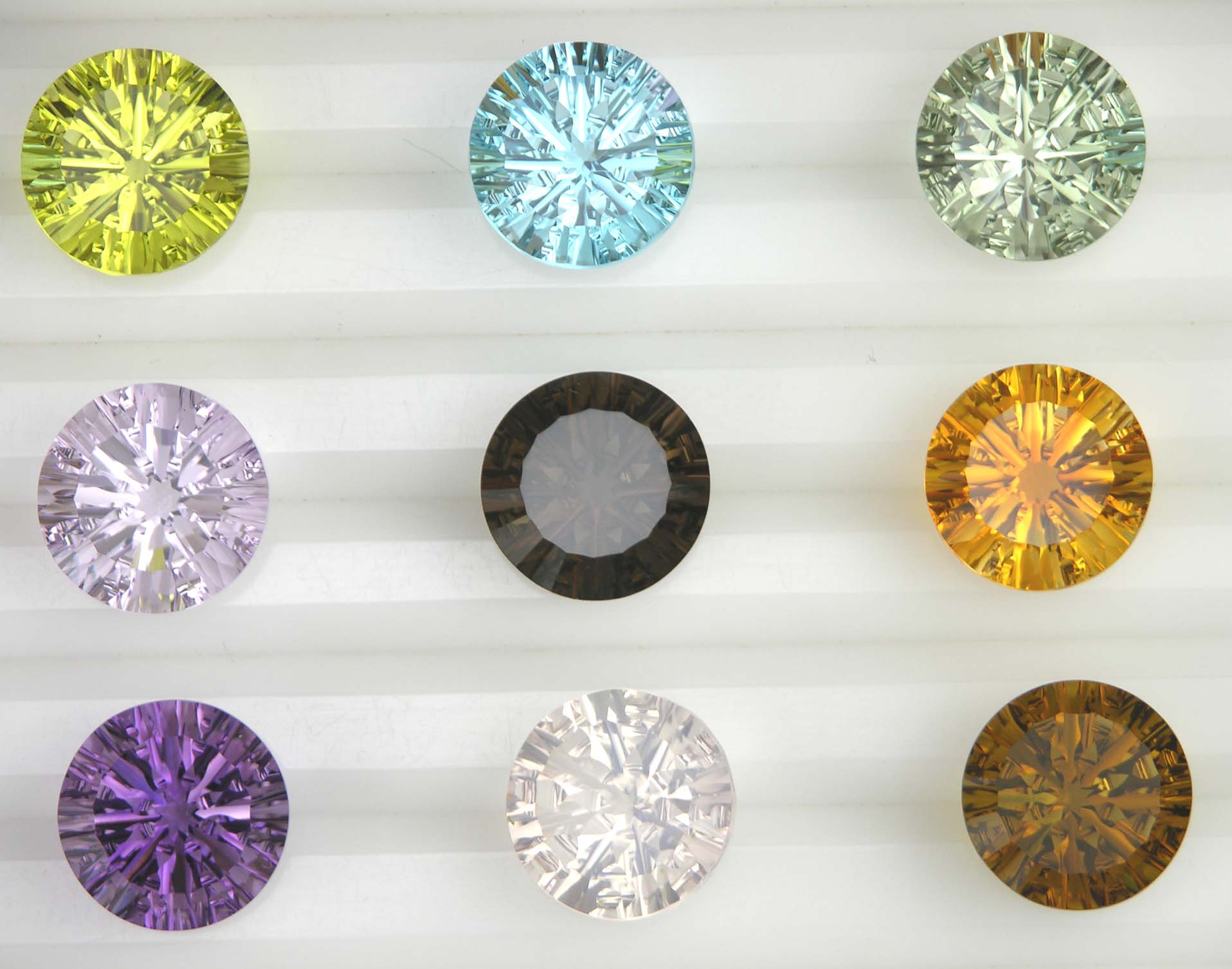 Concave Splendor Cut Round Gemstone 12mm, for Jewellery Use