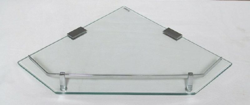 Coated Glass Corner Shelf, for Home Use, Hotels Use, Office Use, Size : 10x10inch, 12x12inch, 12x5.5inch