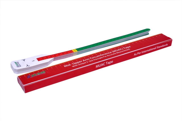 Plastic MUAC Tape (RYCOM), Color : Red, Yellow, Green