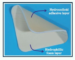 Hycoloid Plus Sterile Hydrocolloid Wound Dressing, Color : Light Brown