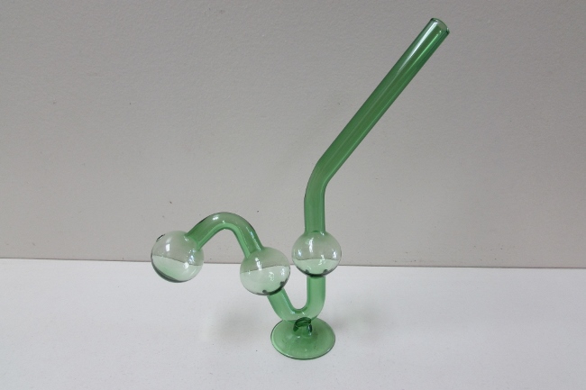 Glass Oil Burnator Green Tube