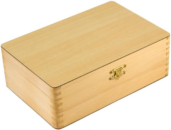 Wooden Hinged Chess Box - (c-501-3)