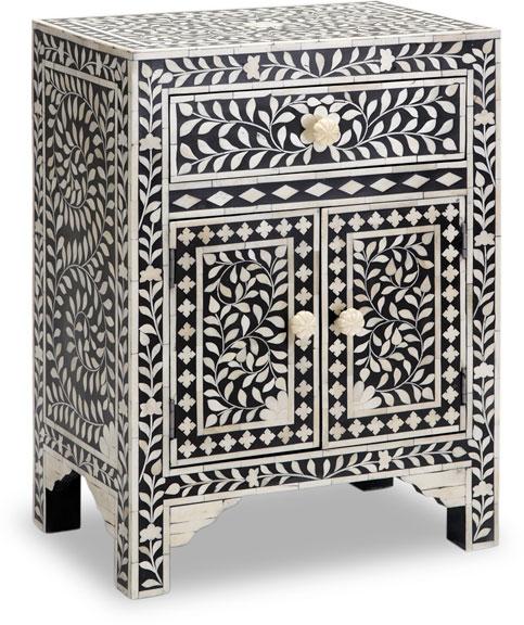 Bone Inlay Bedside Cabinet (NB-BIBC-101), Feature : Durable, Eco-Friendly
