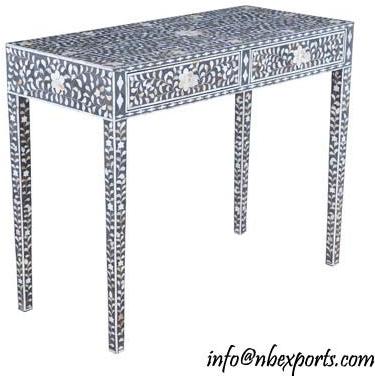 Bone Inlay Console Table (NB-CNTL-103), Feature : Durable, Fine Finished, Shiney