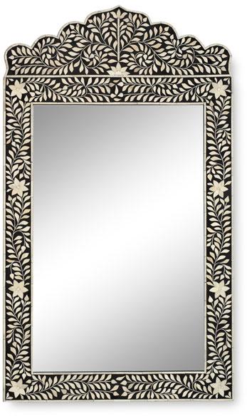 Polished Metal Bone Inlay Mirror Frame, Feature : Attractive Design, Fine Finishing