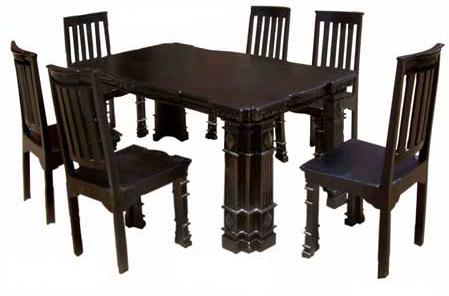 Painted Wooden Dining Table Set